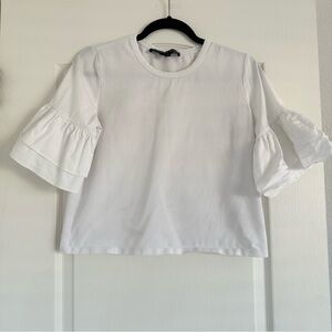 Veronica Beard White Bell Sleeve‎ Top